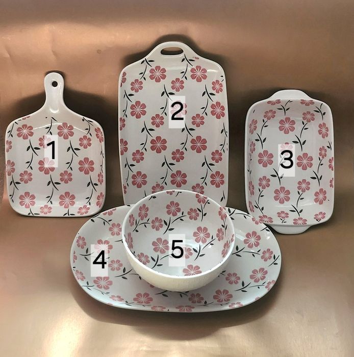 Посуда комплект "Цветочный "