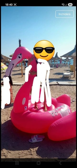 Gonflabil flamingo dimensiuni mari