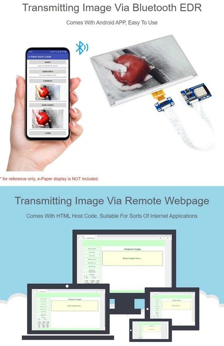 Placă de driver e-Paper universală Waveshare cu WiFi SoC ESP32