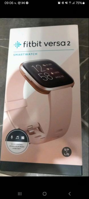 Часовник Smartwatch Fitbit Versa 2, NFC, Petal/Copper Rose