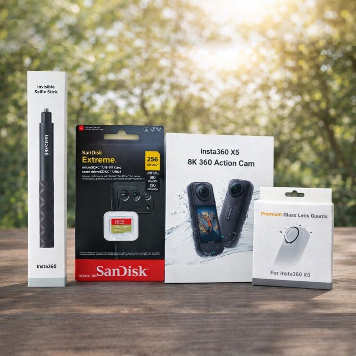 Insta 360 X5 и аксессуары. Экшен камера. Есть доставка