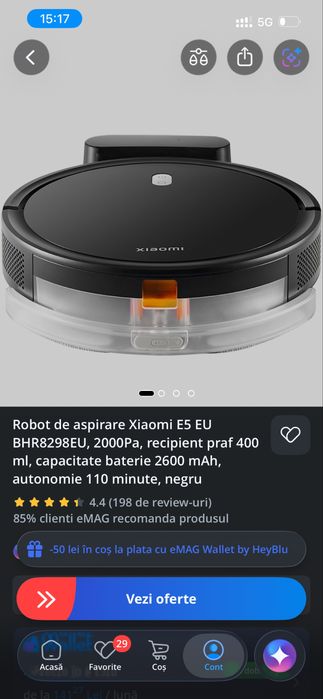 Robot de aspirare Xiaomi E5 EU BHR8298EU