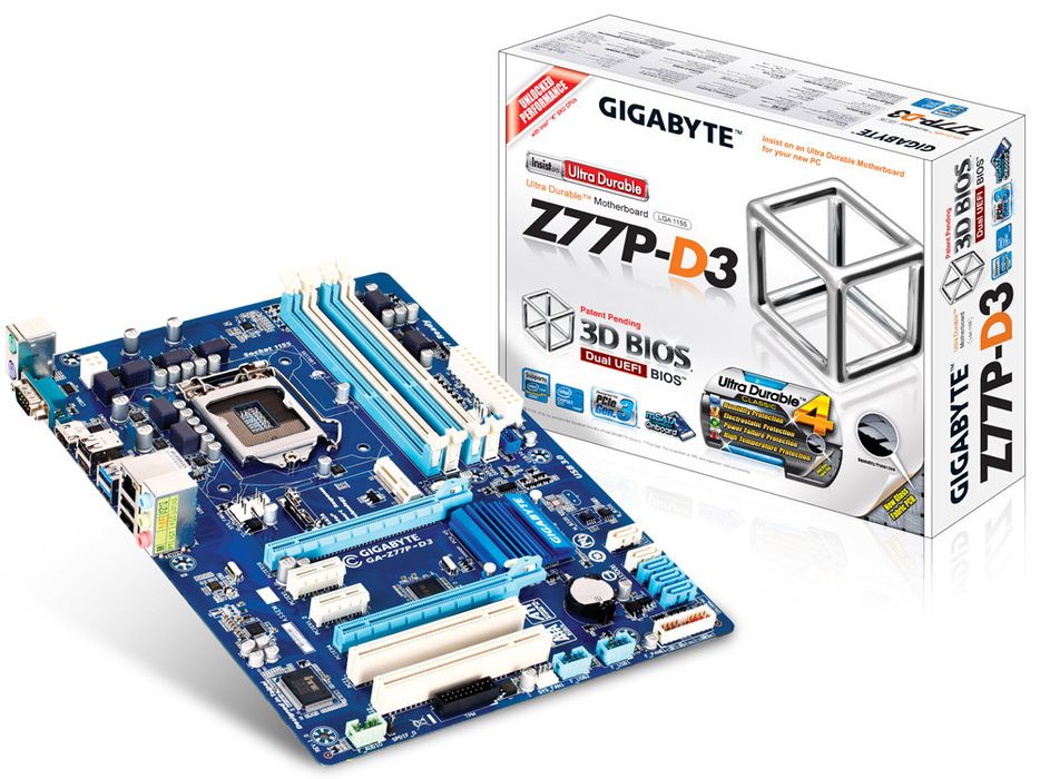 Материнская плата gigabyte ga-z77p-d3