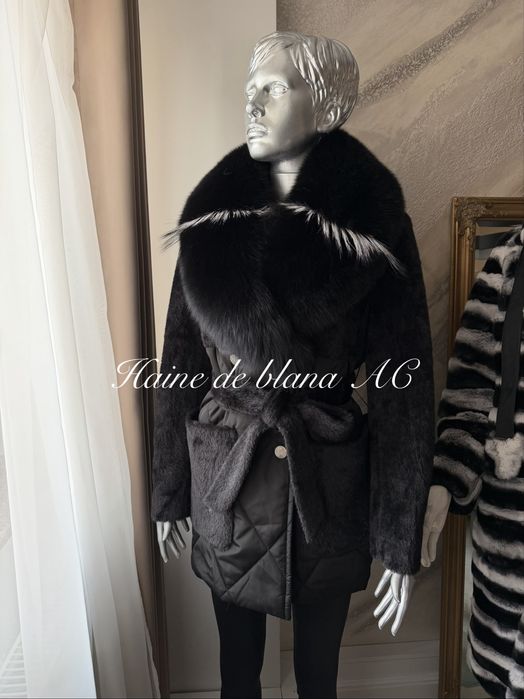 Paltoane de fas cu blana naturala