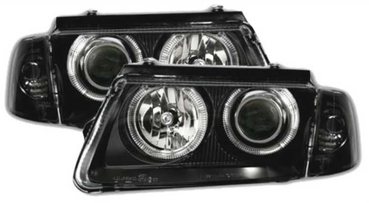 Фарове VW Пасат Б5 96-00г Ейнджъл ДЕПО Нови лупи Затъмнени b5 Passat