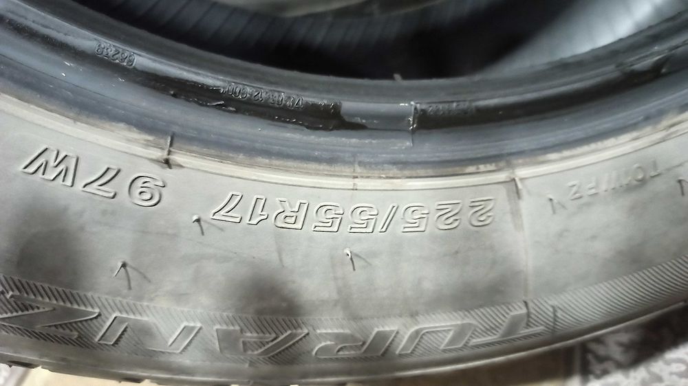Продается 4  б/у  шины Bridgestone от малибу . Состояние хорошее.