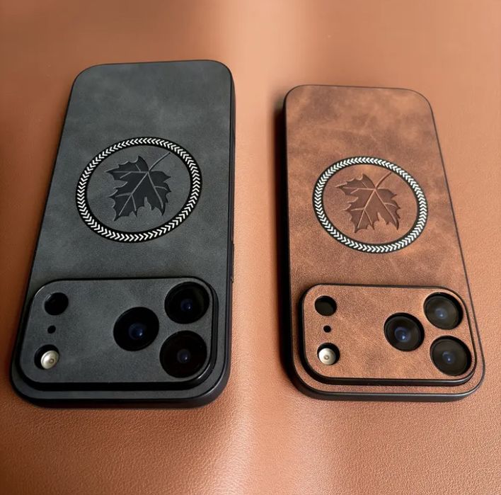 Луксозен калъф от синтетична кожа за iPhone 17/17Pro