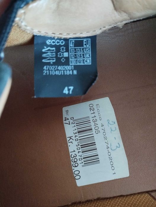 Чехли Birkenstock и мокасини ecco номер 47.