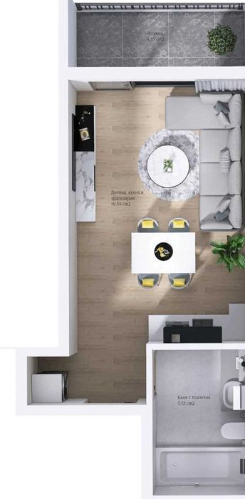 Реф. 4058 Едностаен Апартамент/ Кючук Париж