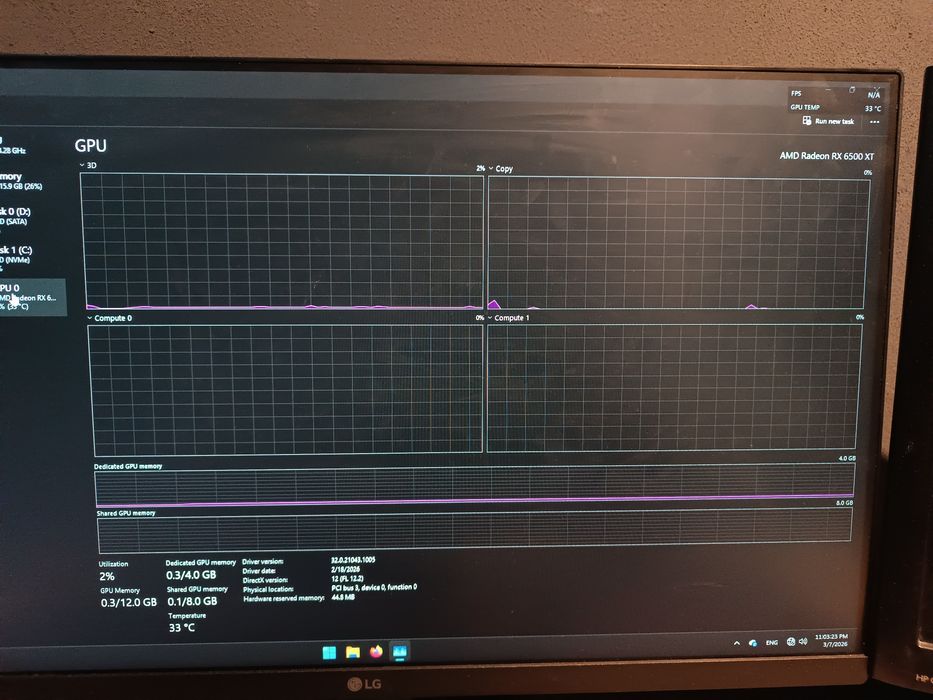 Gaming PC RX 6500 XT / i3-10105F / 16GB RAM / SSD / CS2 Fortnite GTA V