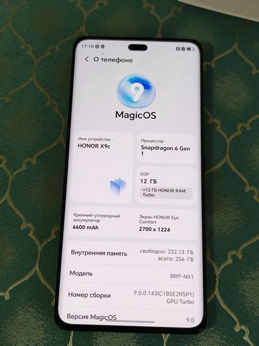 Honor X9c 5G EAC 256 gb Ram 12