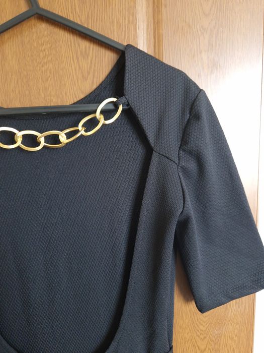 Черен гащеризон Megz с гол гръб