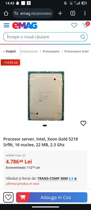 Vând Procesor Server