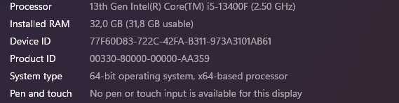 Игровой ПК | i5-13400F | RTX 3060 Ti | 32 GB (2x16) DDR4 3200 MHz