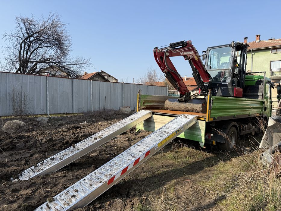 Мини багер и самосвал услуги