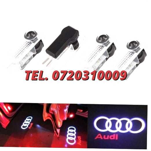 Set Logo Proiectoare Lampi 3d Led Lumini Usi Portiere Audi A  Q