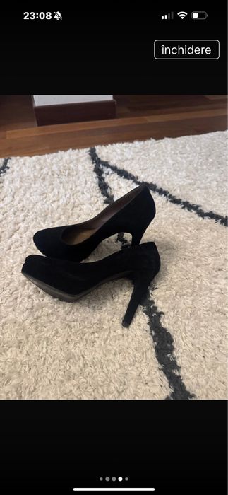 Pantofi eleganti din piele intoarsa