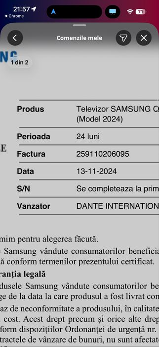 Televizor SAMSUNG QLED 55Q70D