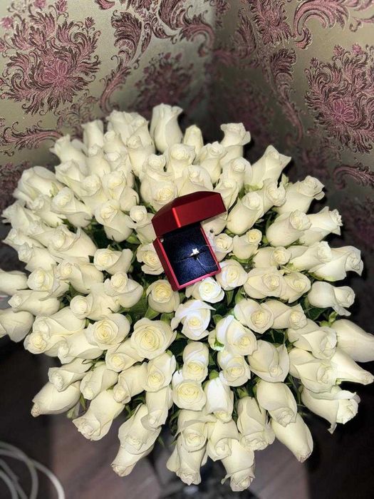 101 роза ақ түс арзан бағада