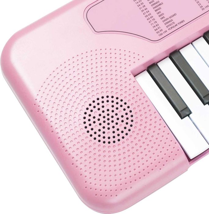 Синтезатор 49 клавиша Електронно пиано RockJam USB Черно Розово Зелено