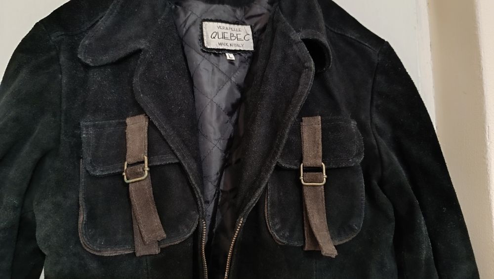 Geaca din piele întoarsă Italy nouă