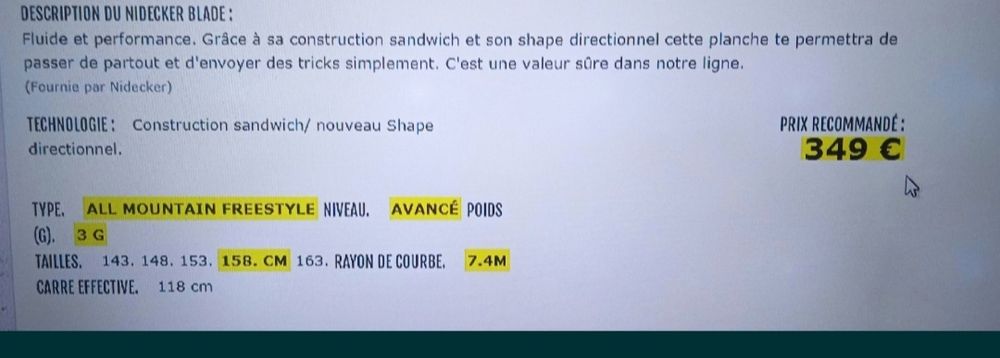 Сноуборд Nidker 158 см