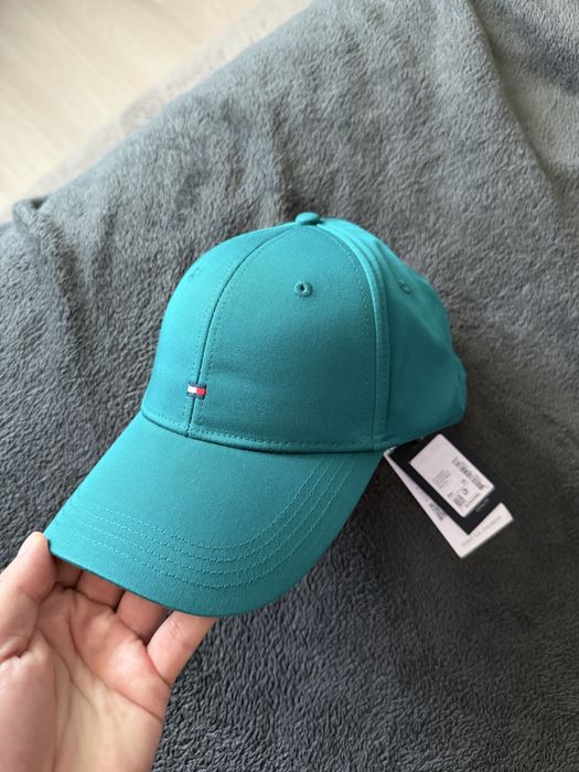 Tommy Hilfiger flag panel cap sapca unisex cu logo mic verde petrol noua originala