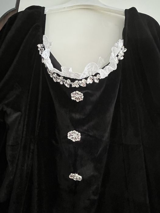 Платье  велюр королевский