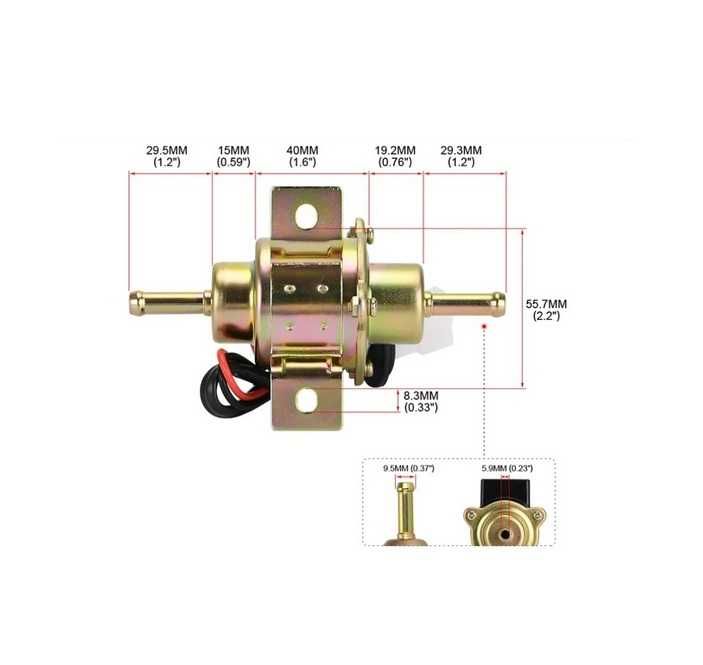 Електрическа помпа за гориво, помпа с бутало, 12V