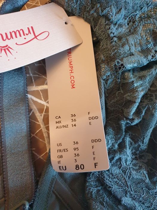 НОВ Дантелен сутиен Triumph  Amourette Charm с цели чашки -80 F