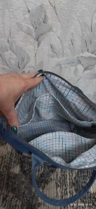 Джинсовая сумка ручной работы.