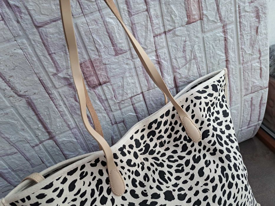 дамска чанта,H & M Нова!голяма текстилна торба,плажна чанта