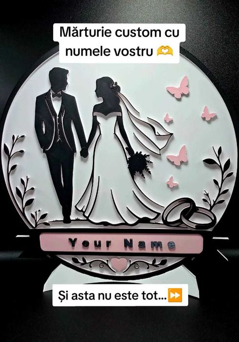 Mărturii nuntă/botez personalizabile