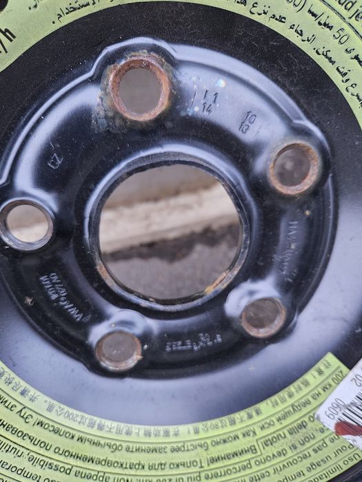 Резервна гума патерица за Vw Golf 6 125/70/16