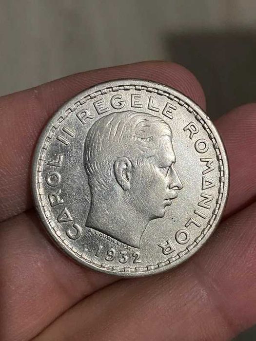 100 lei 1932 Carol II argint România Londra