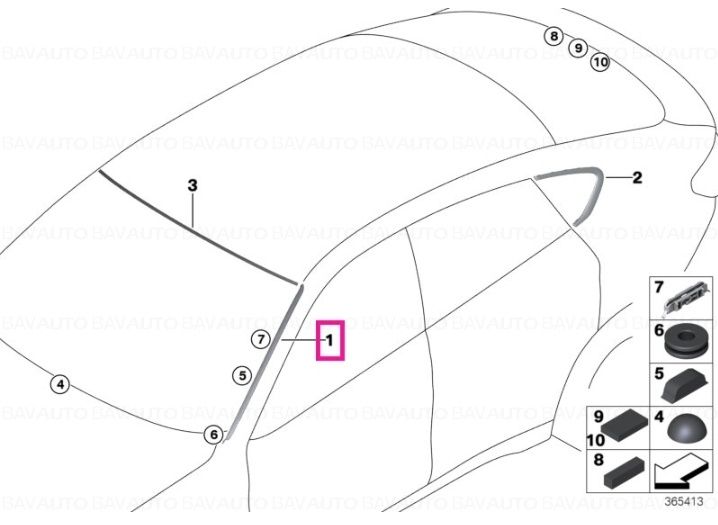 Ornament cheder parbriz BMW X6 F16 NOU