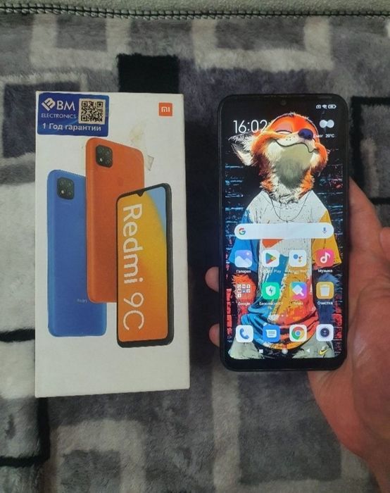 Srochna sotiladi Xiaomi Redmi 9C 128Gb Black sastayani yaxshi aybi yo
