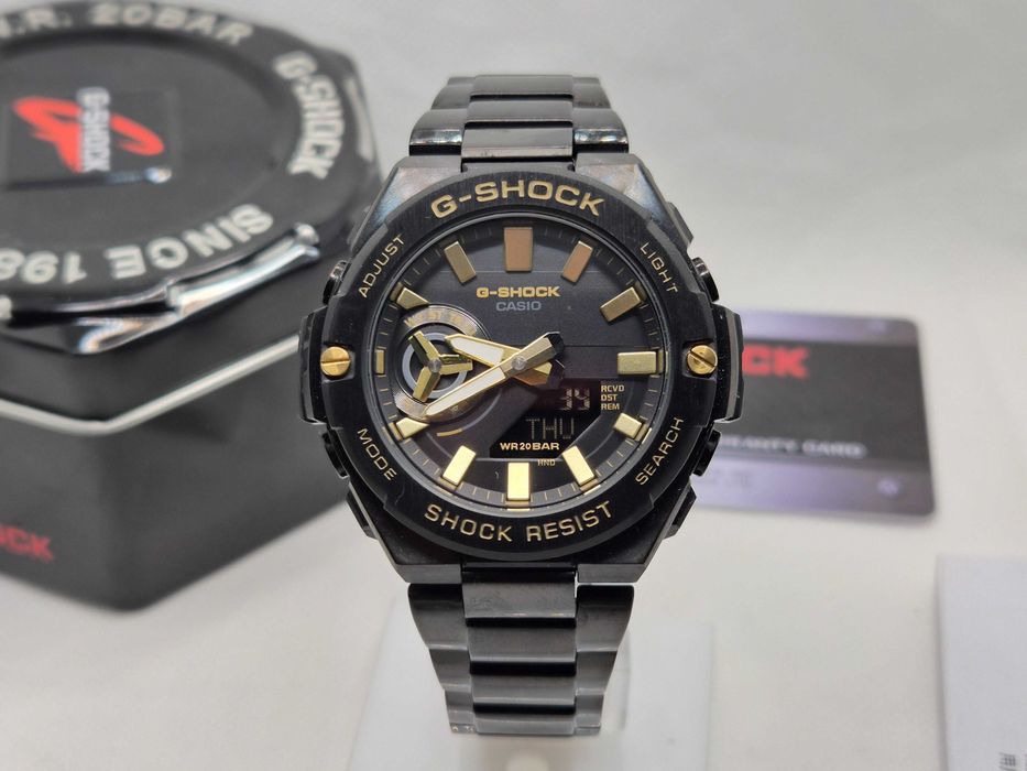 Ceas Sport Barbati Casio g shock GST B500D full metal black- gold , Nou.Garantie 2ani