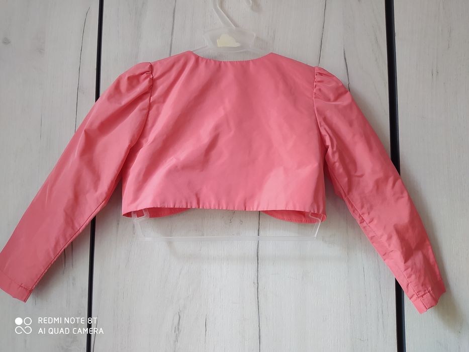 Рокля балон цвят сьомга