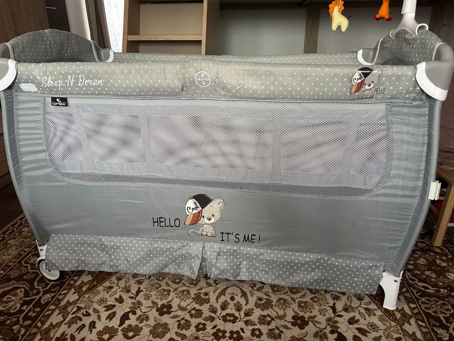 Бебешка кошара Lorelli Sleep`N`Dream Plus 2 нива Grey Bear