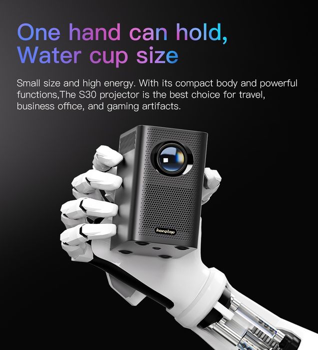 Videoproiector  Hongtop S30Max 4K, nou, sigilat