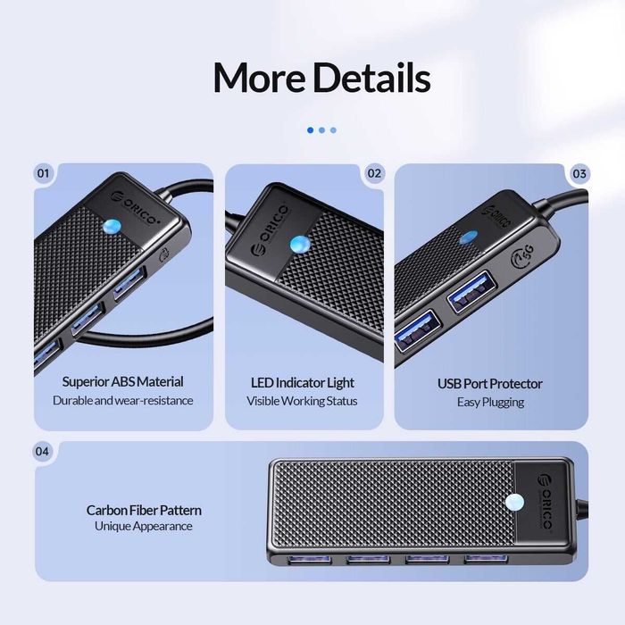 Orico USB-C USB-A HUB 4in1 USB 3.0 5GBps