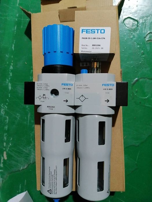 FESTO пневмоцилиндр Регулятор Фильтр,Монометр, клапан