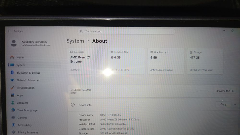 Lenovo Legion Go S Z1Extreme