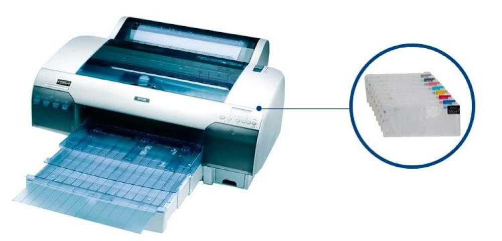 Плоттер Epson Stylus Pro 4400 с ПЗК и чернилами A2