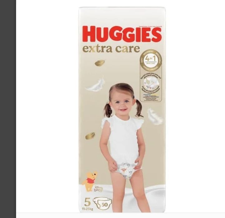 Pampers Huggies extra care numarul 5  pachet 50 de bucati