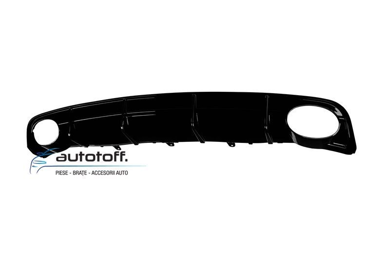 Difuzor bara spate compatibil Audi A6 4G C7 (14-18) Negru lucios
