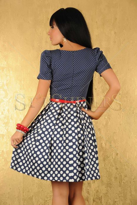 Rochie ladonna dots mirage darkblue