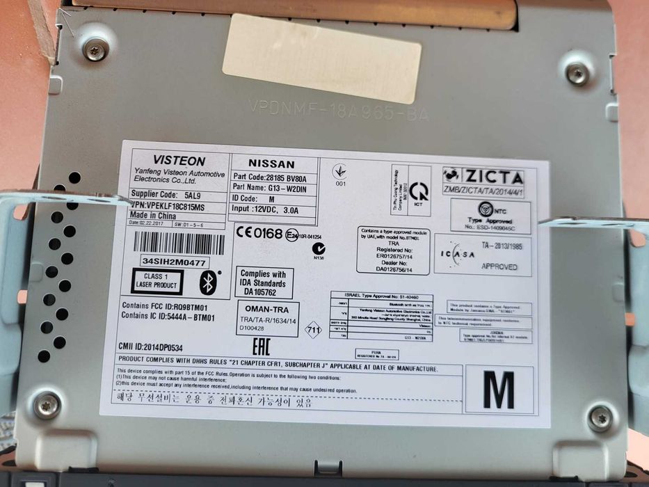 unitate radio cd nissan juke 2010-2019,bluetooth audio,aux,cd