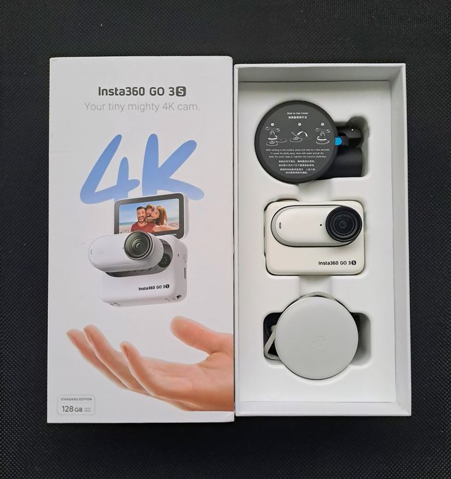 Camera actiune 4K Insta360 GO 3S 128GB la cutie (ca GoPro, Dji Action)